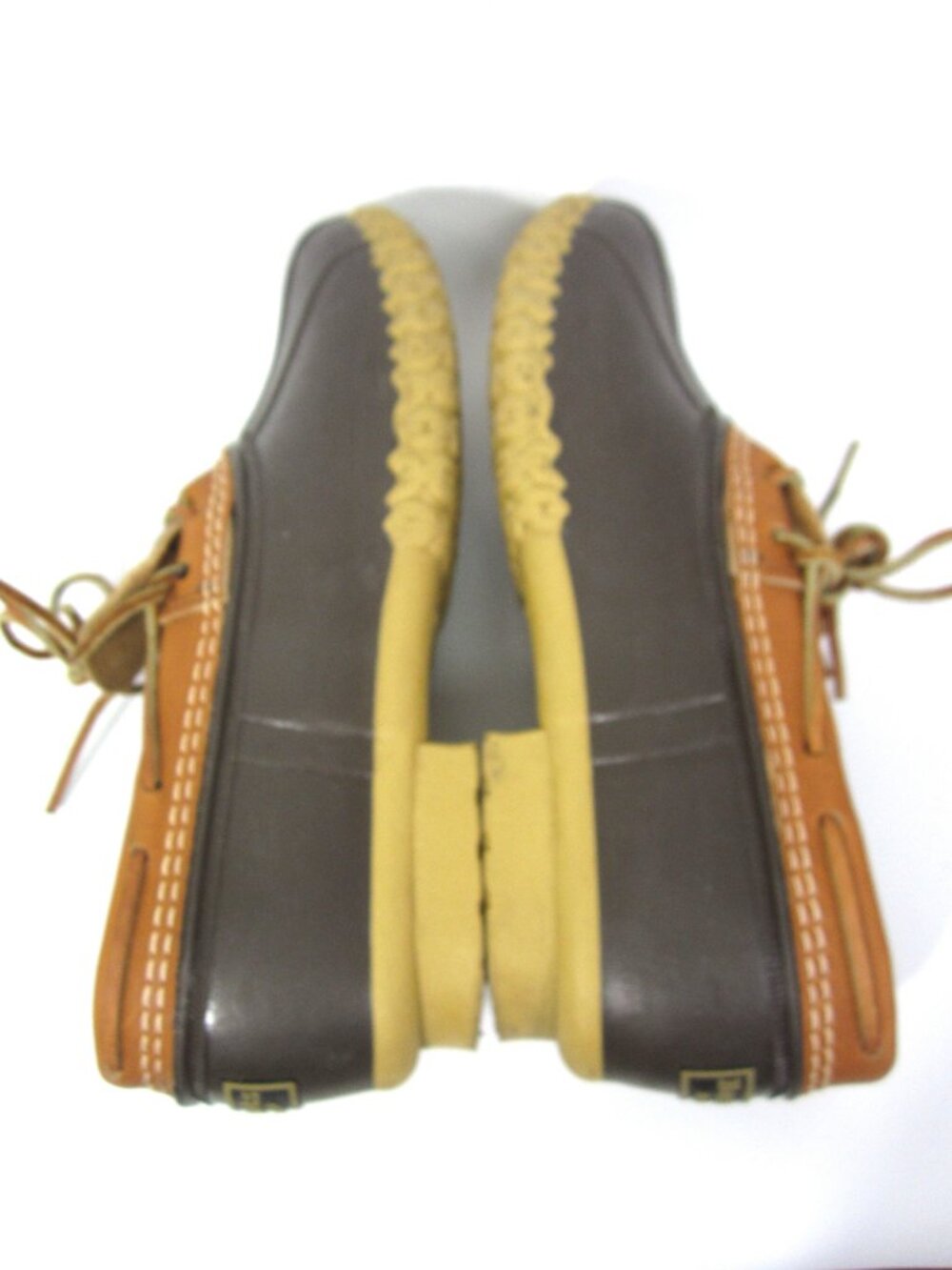 L.L. Bean Rubber Moccasin Moc Men's Size 9M Brown Made USA Maine Duck Shoes - Picture 9 of 12